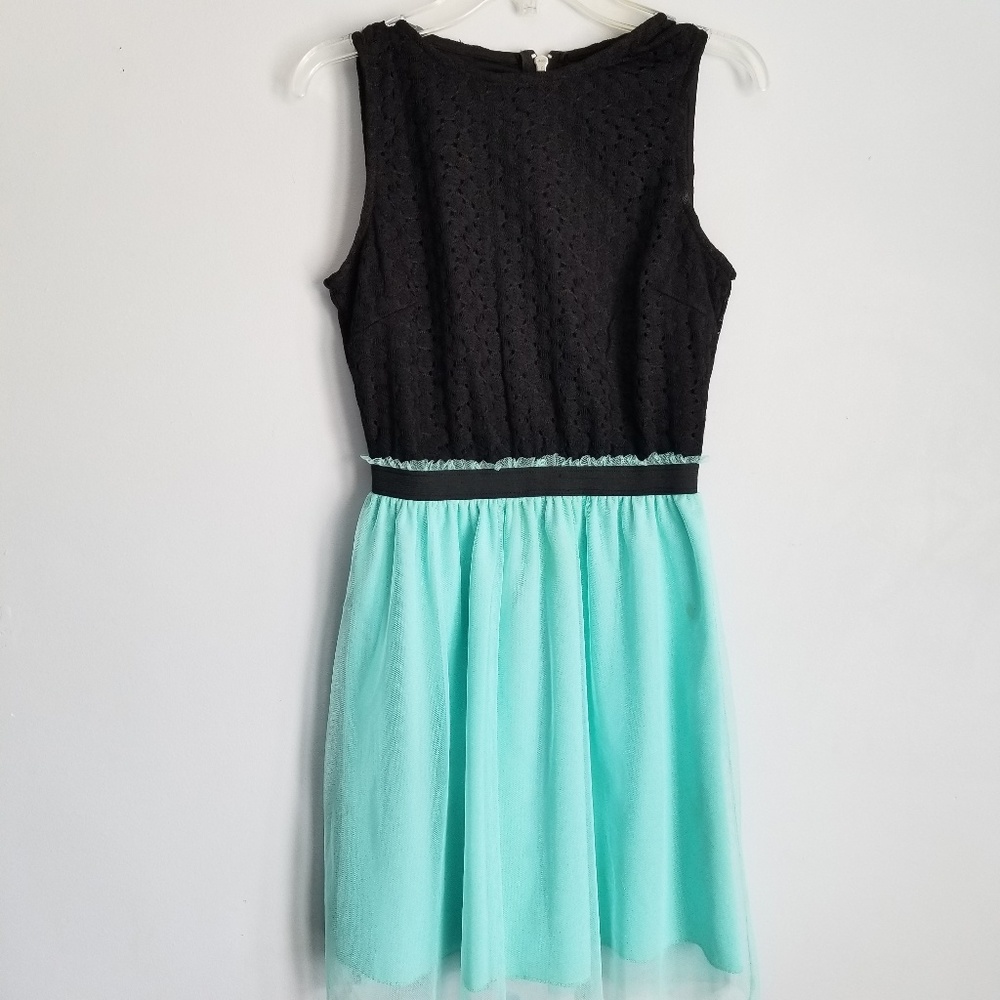 Black and Mint Green Hoco/Fromal Dress